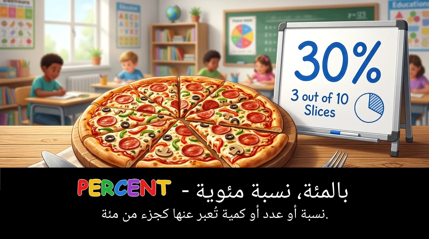 Arabic Illustration for percent